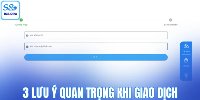 3 lưu ý quan trọng khi giao dịch