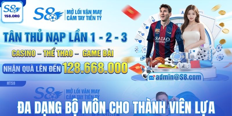 Đa dạng bộ môn cho thành viên lựa
