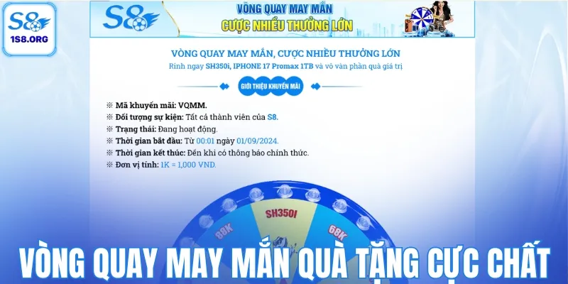 Vòng quay may mắn quà tặng cực chất